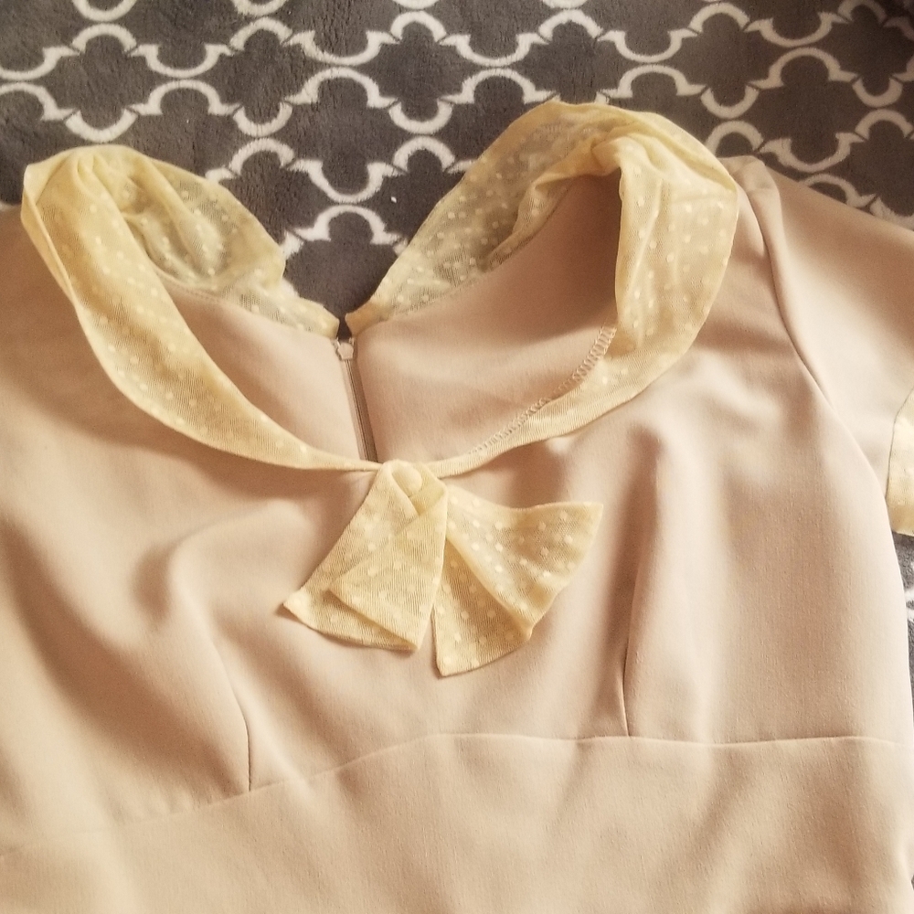 1940's cream dress